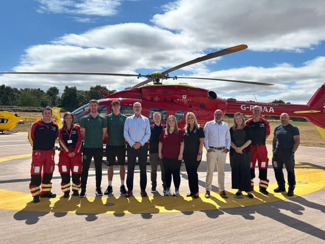 Teaming up for vital air ambulance cause