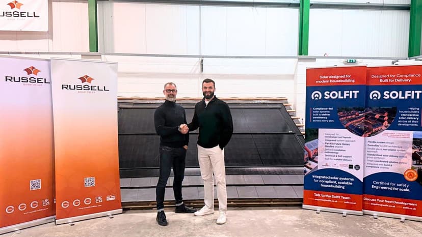 Russell Roof Tiles and Solfit partner on roof-integrated solar delivery for UK housebuilders